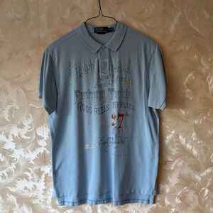 Men’s Ralph Lauren Light Blue Graphic Polo Shirt